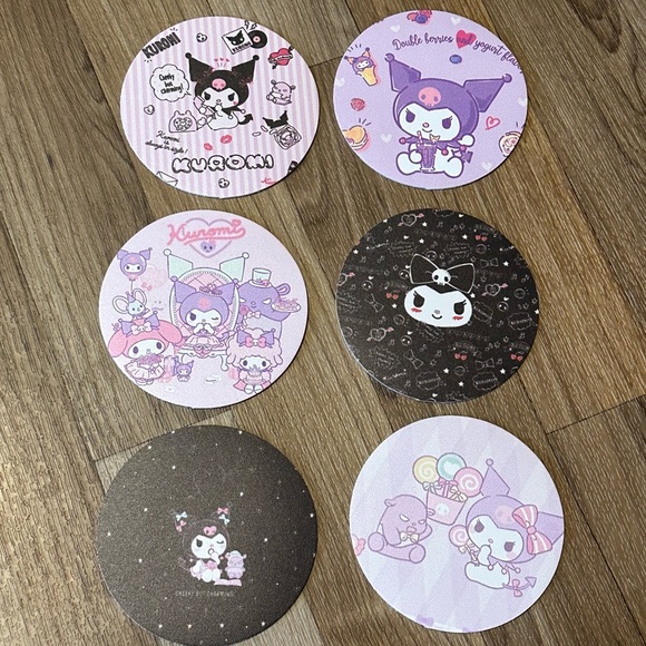 Kawaii Anime Coasters Set of 6- New - Picture 6 of 6